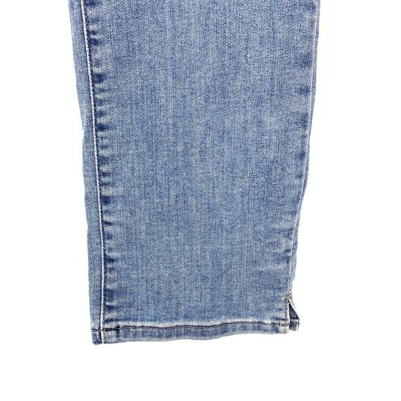 NYDJ Alina Pull On Ankle Jeans Womens SIze 12 Elastic Waist LIght Wash Blue - Picture 4 of 8